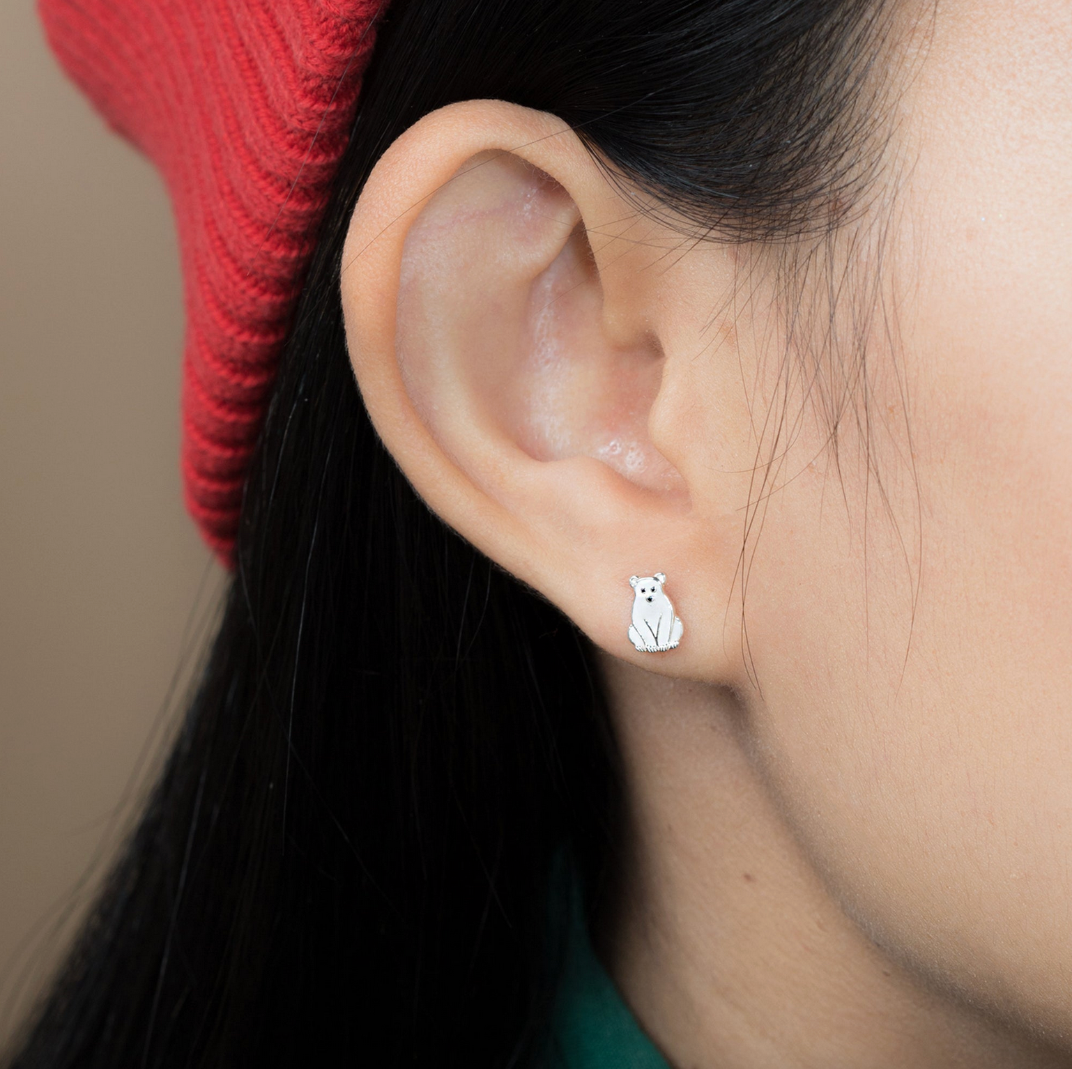 Boma Polar Bear Stud Earrings