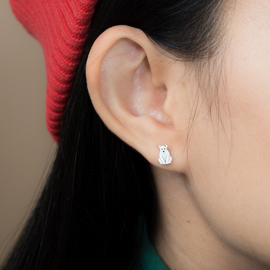 Boma Polar Bear Stud Earrings