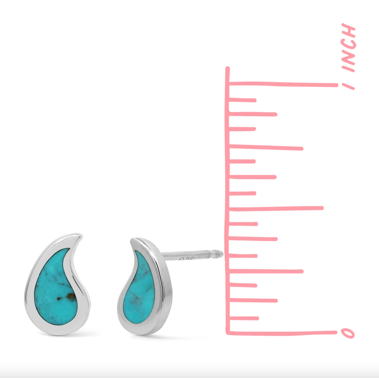 Boma Water Droplet Studs with Green Mother of Pearl
