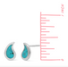 Boma Water Droplet Studs with Green Mother of Pearl