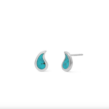 Boma Turquoise Water Droplet Post Earrings