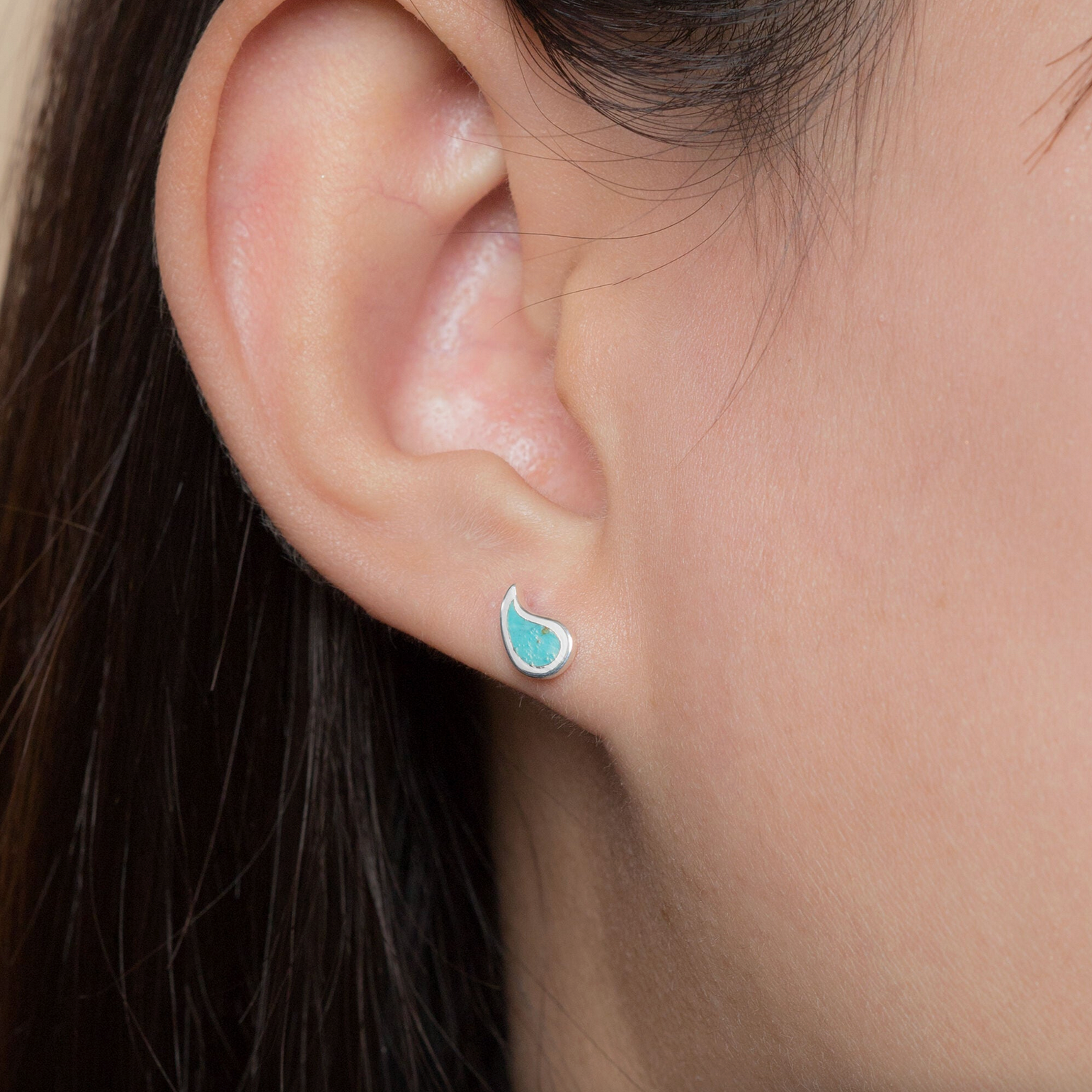 Boma Turquoise Water Droplet Post Earrings