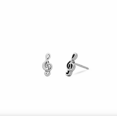 Boma Treble Clef Music Note Studs
