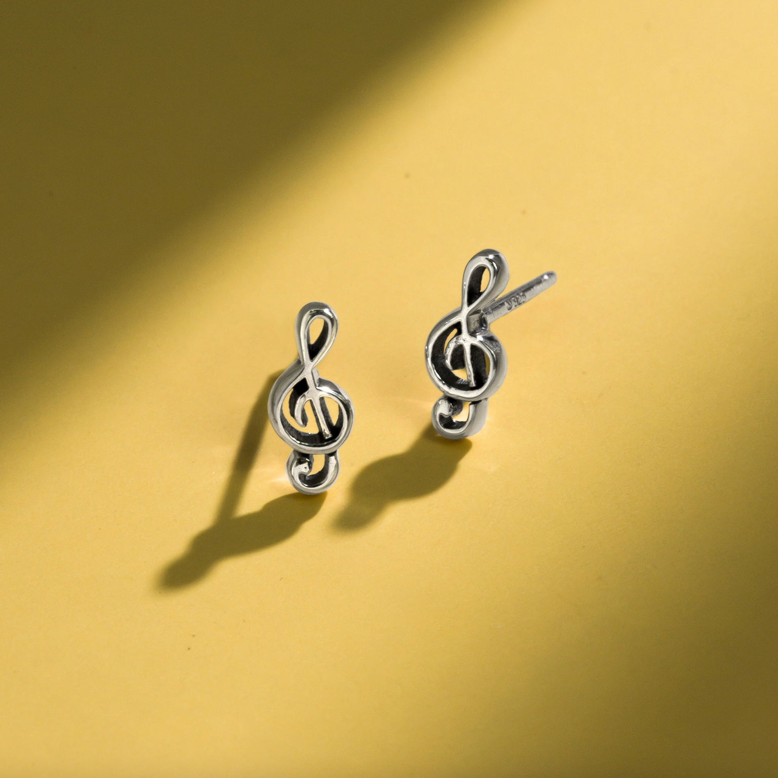 Boma Treble Clef Music Note Studs