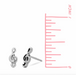 Boma Treble Clef Music Note Studs