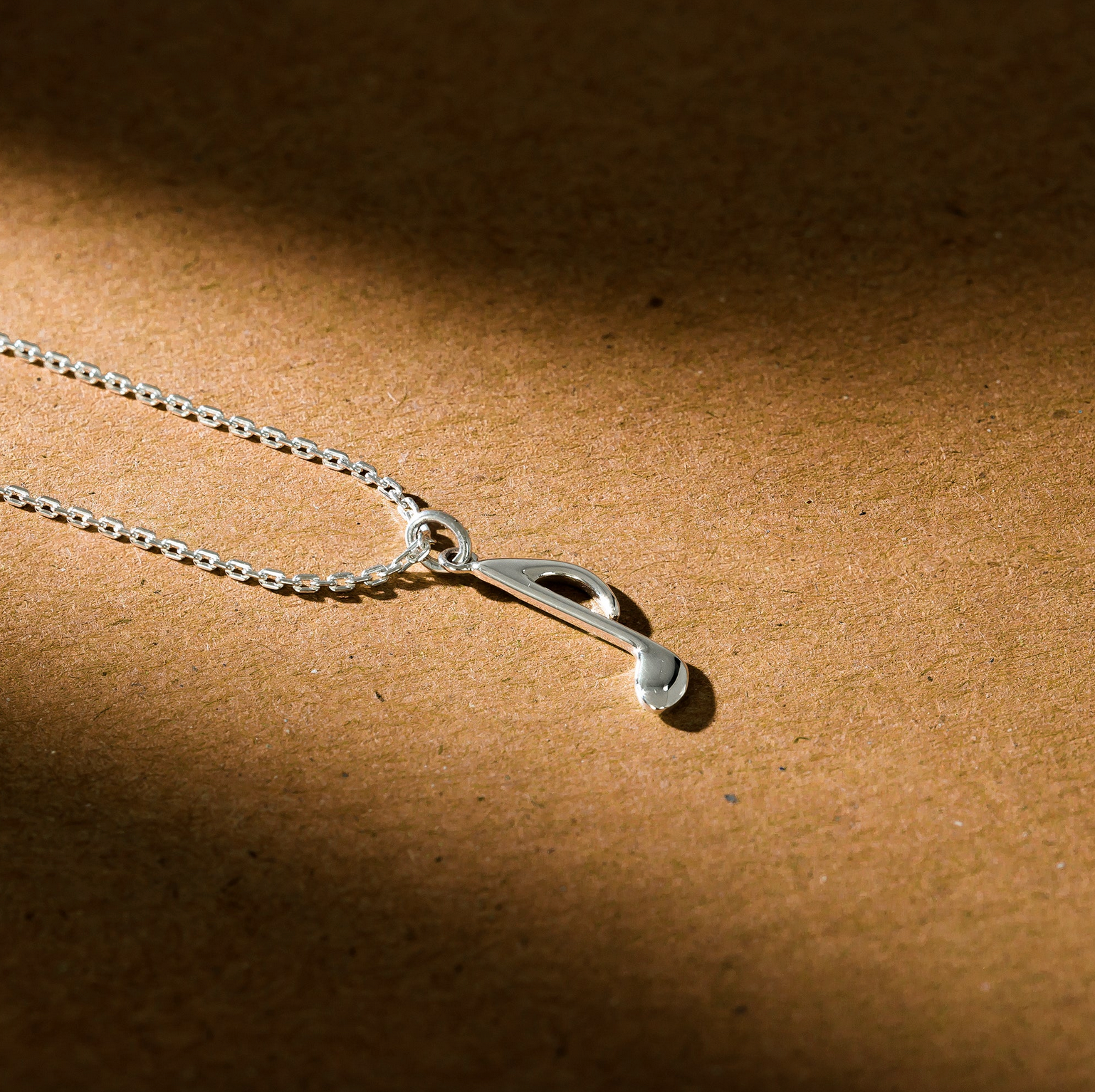 Boma Sterling Silver Eighth Note Music Necklace