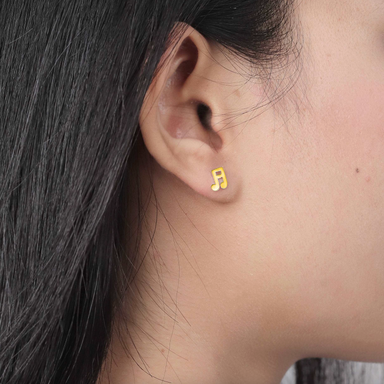 Boma Gold Musical Stud Earrings