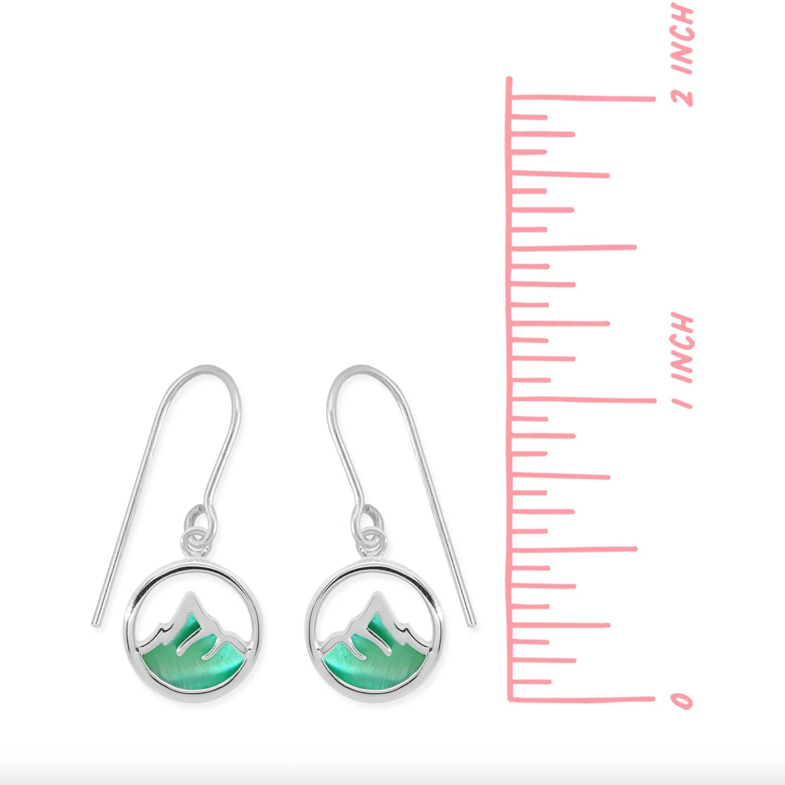 Boma Mountain Peak Earrings with Blue Mother of Pearl