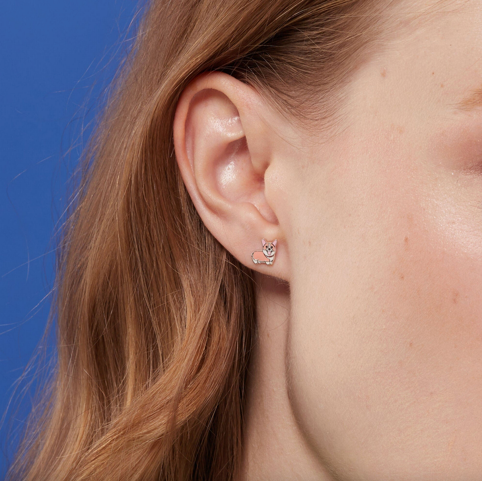 Boma Happy Corgi Stud Earrings