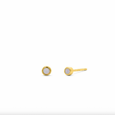 Boma Clare Gold Mini Dot Studs with Opal
