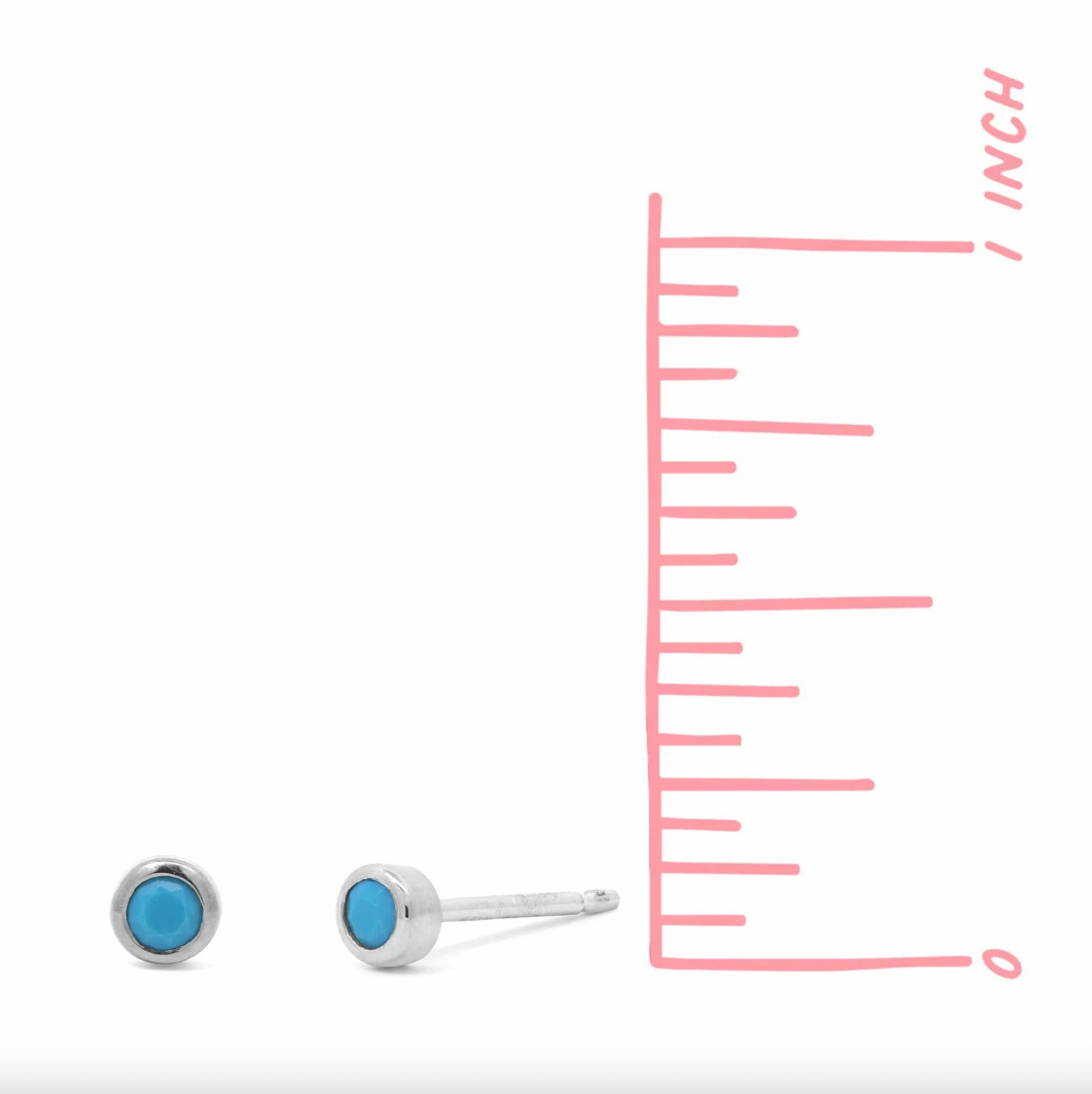 Boma Clare Sterling Silver Mini Dot Studs with White Topaz
