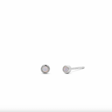 Boma Clare Sterling Silver Mini Dot Studs with Opal