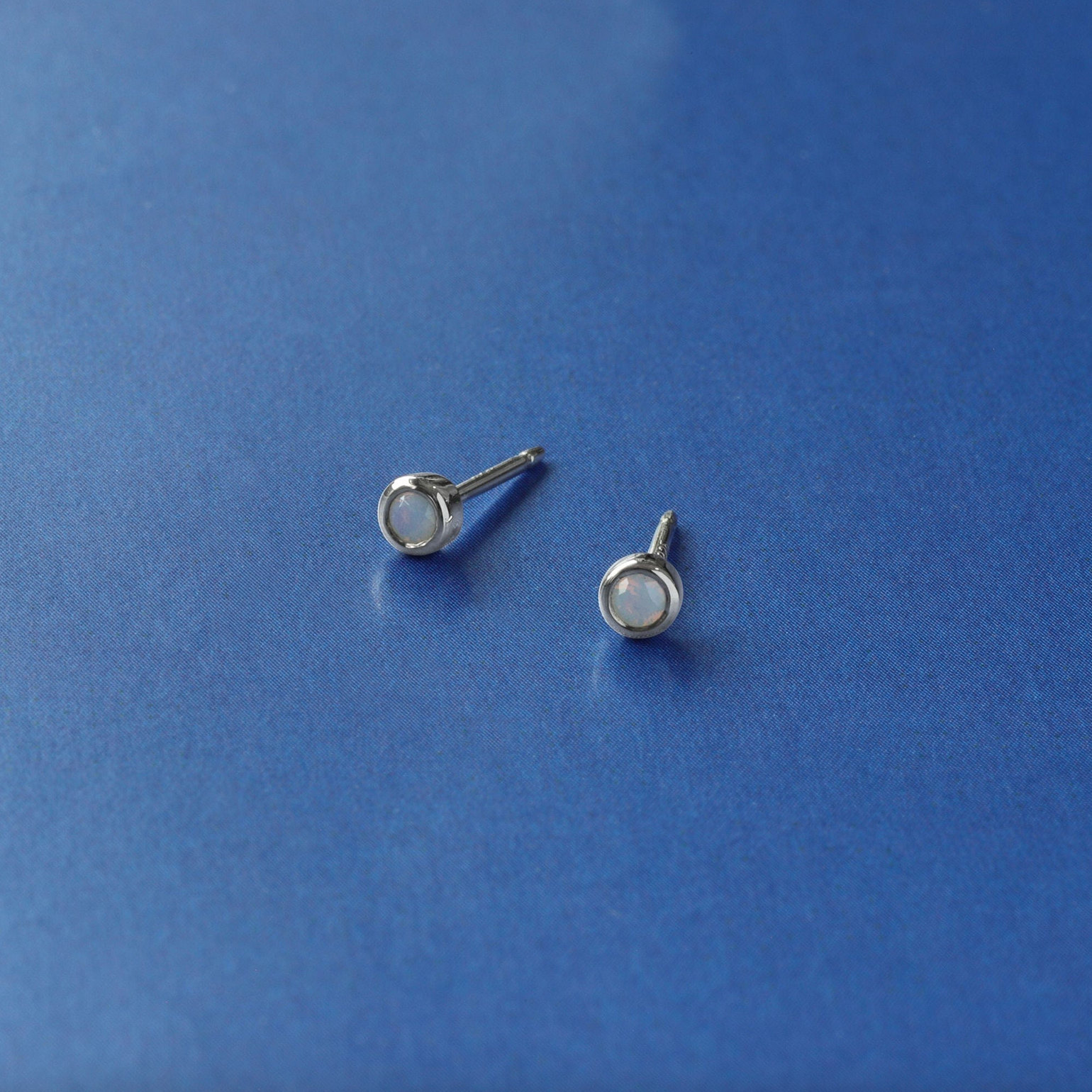 Boma Clare Sterling Silver Mini Dot Studs with Opal