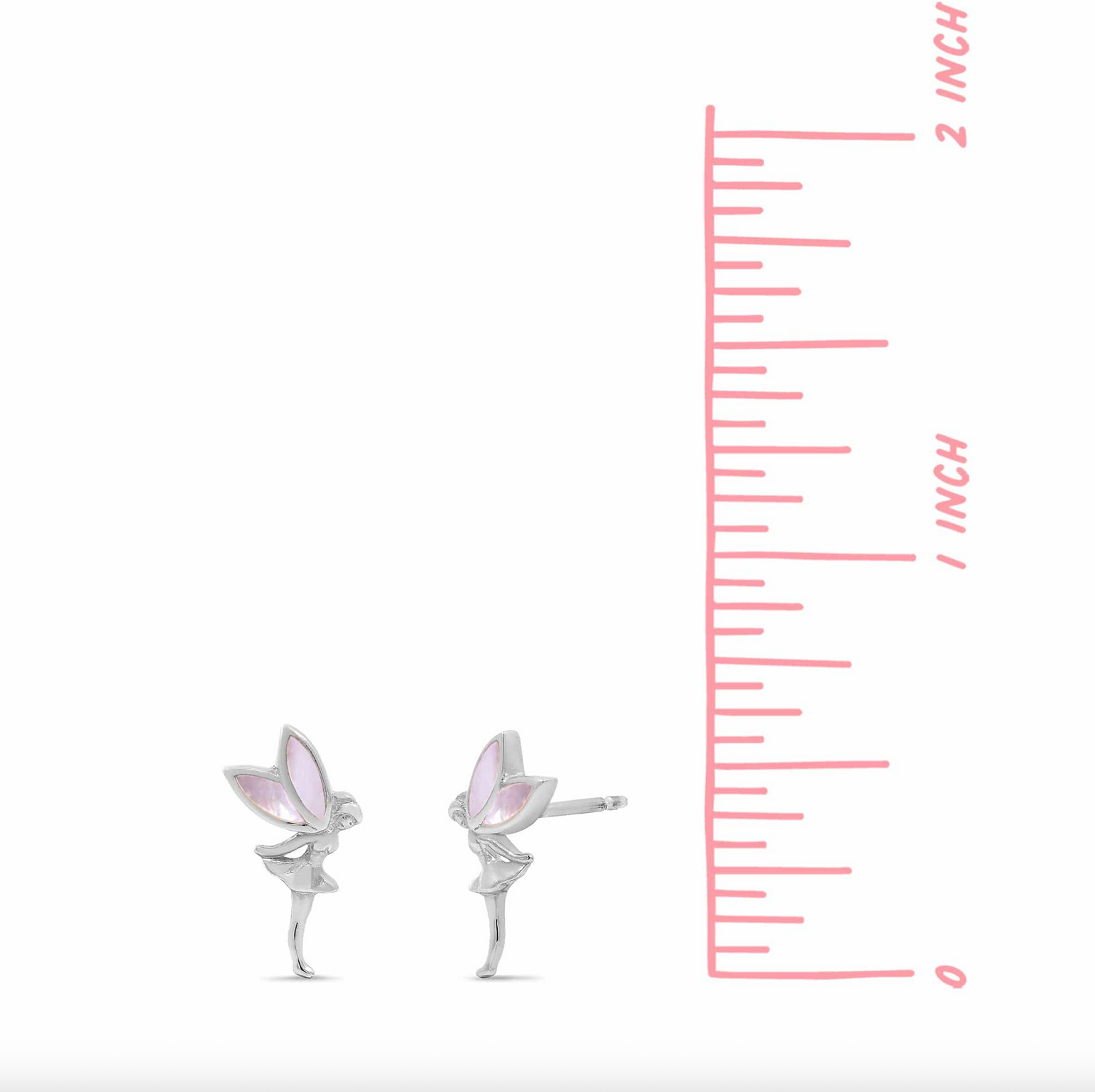 Boma Fairy Pixie Studs with Mother of Pearl Earrings