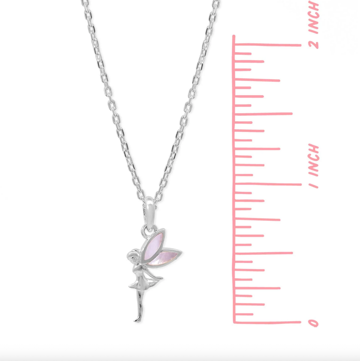 Boma Fairy Pixie Necklace with Pink Mother of Pearl