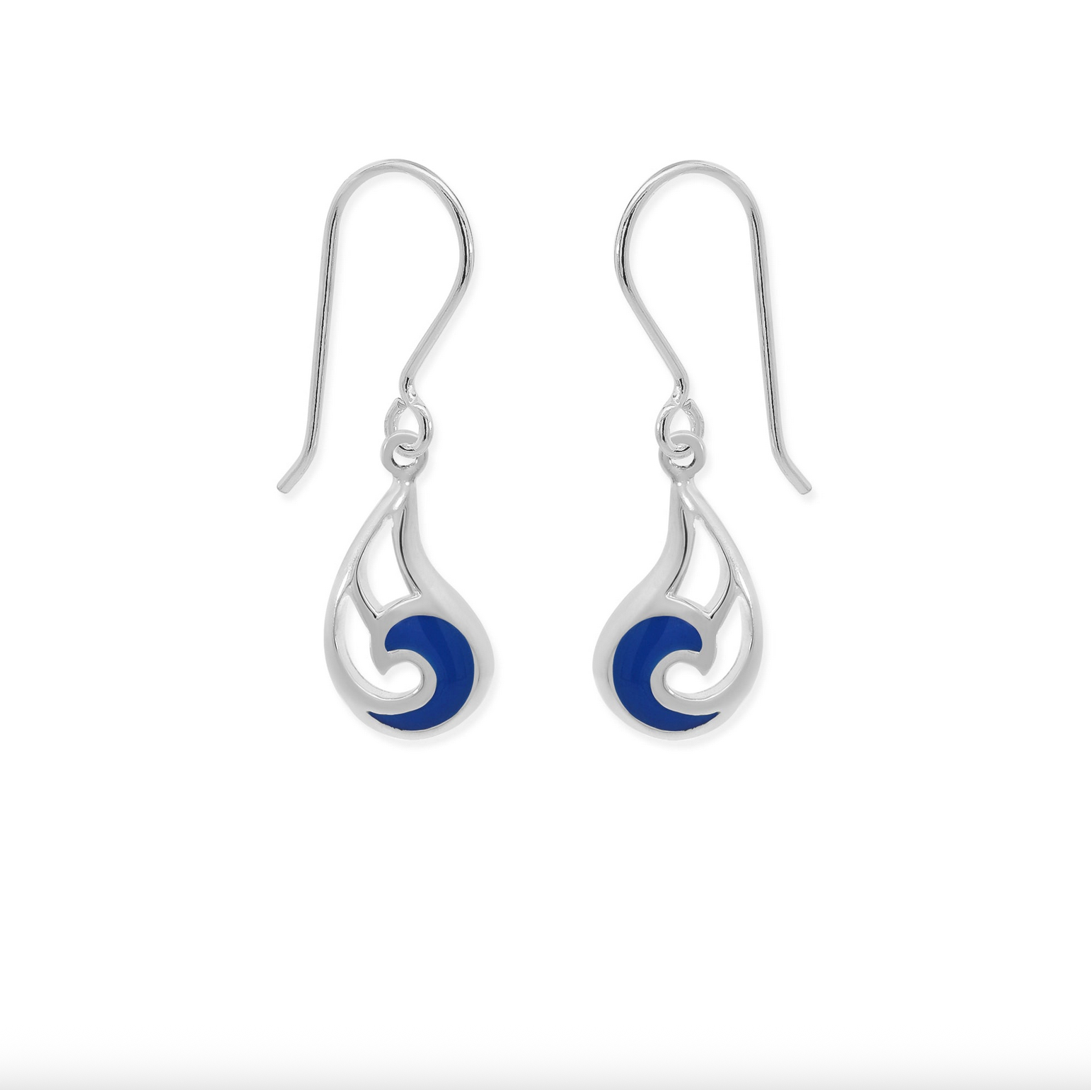 Boma Blue Wave Dangle Earrings