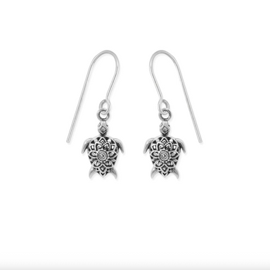 Boma Mandala Turtle Sterling Silver Earrings