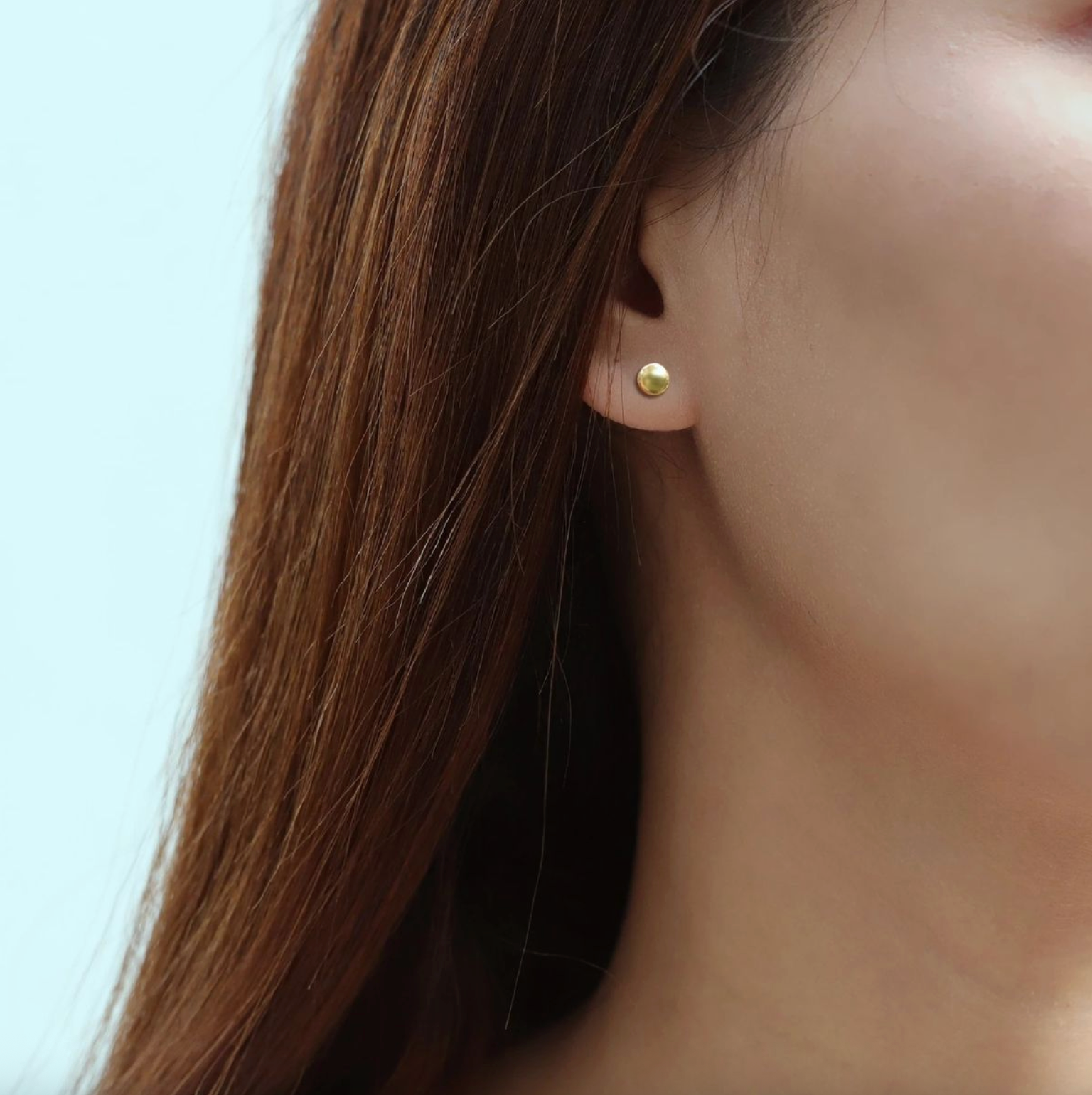 Boma Belle Gold Circle Stud Earrings