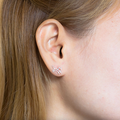 Boma Cat Outline Stud Earrings