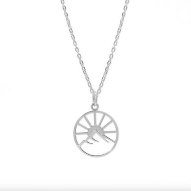 Boma Sterling Silver Radiant Sunrise Drop Necklace