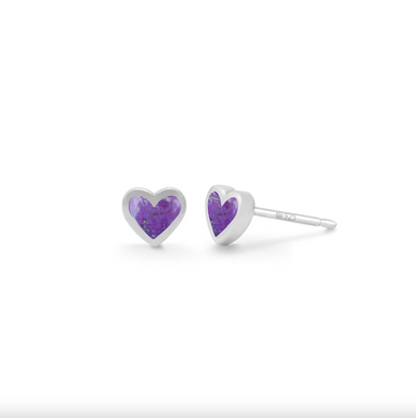 BOMA Heart Stone Studs - Purple Turquoise