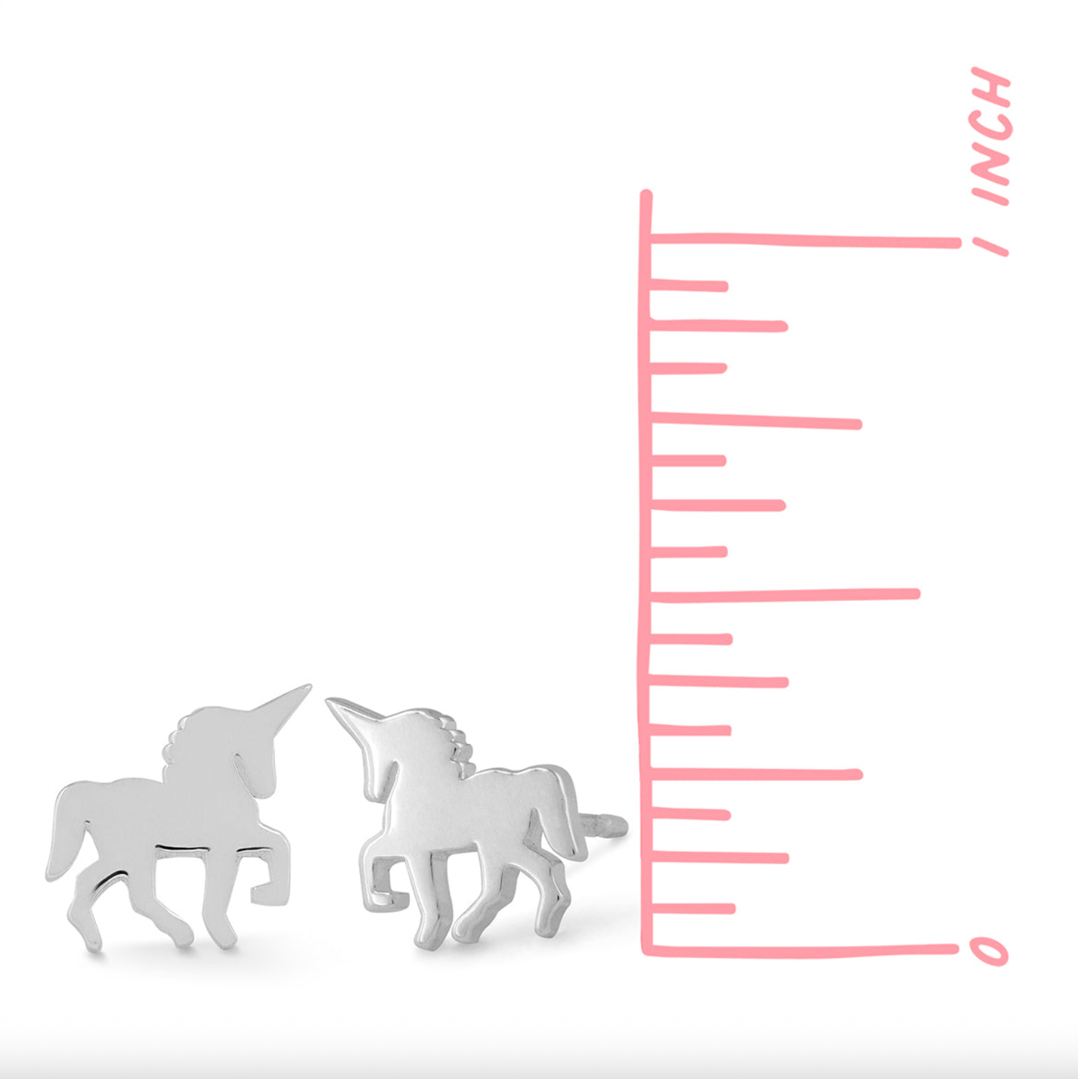 Boma Unicorn Studs - Silver