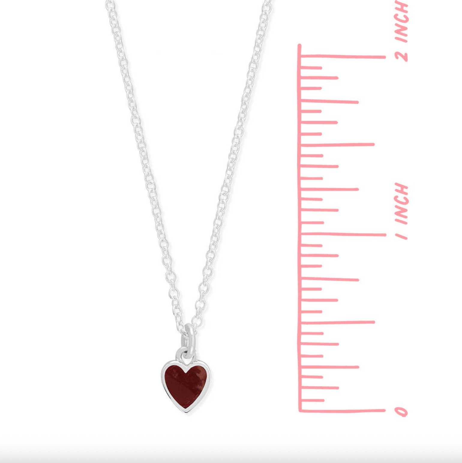 Boma Belle Heart Necklace with Pink Shell