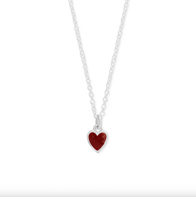 Boma Belle Heart Necklace with Carnelian