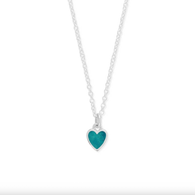 Boma Belle Heart Necklace with Turquoise