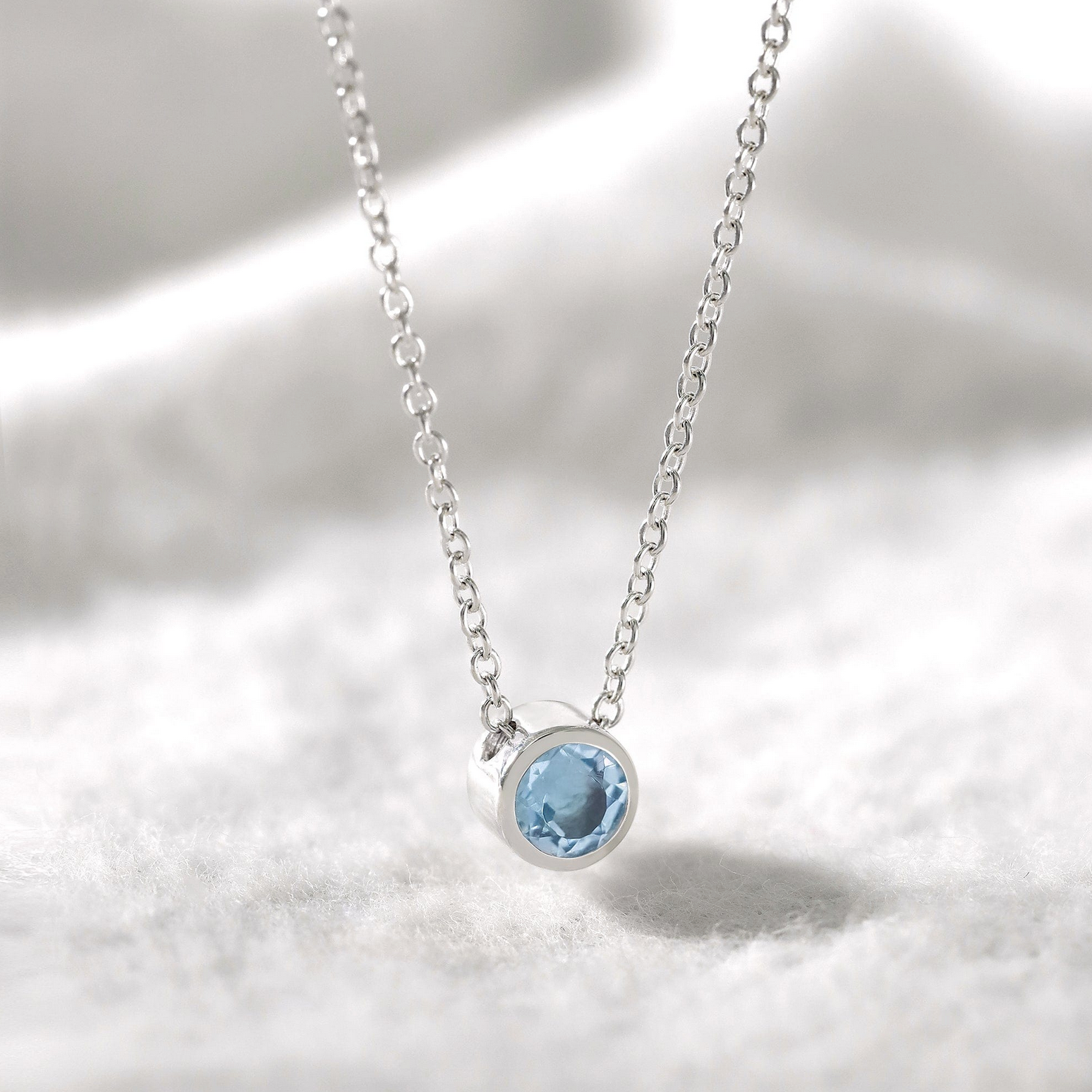 Boma Belle Aquamarine Necklace - March and Serenity