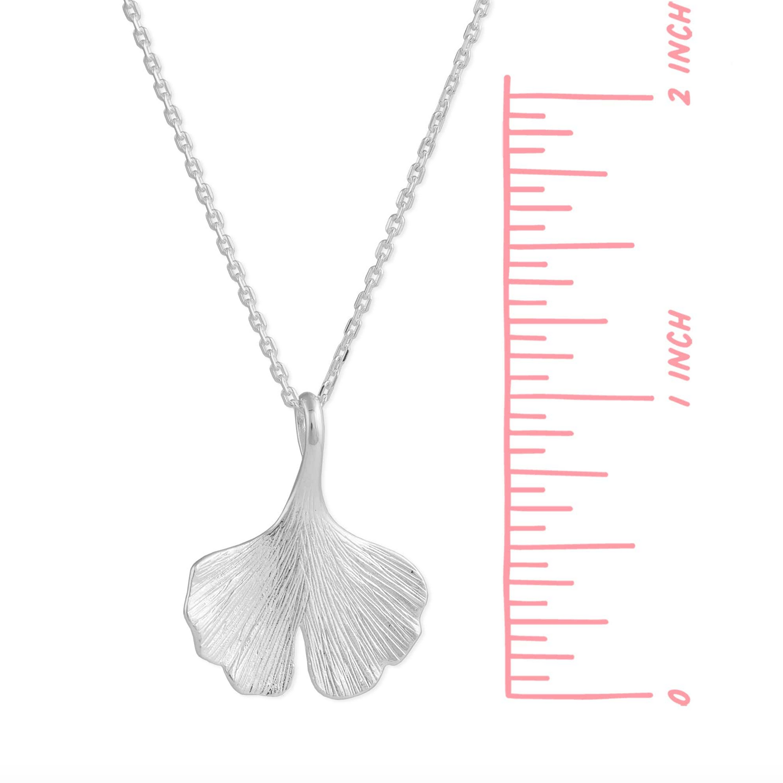 Boma Sterling Silver Gingko Leaf Necklace