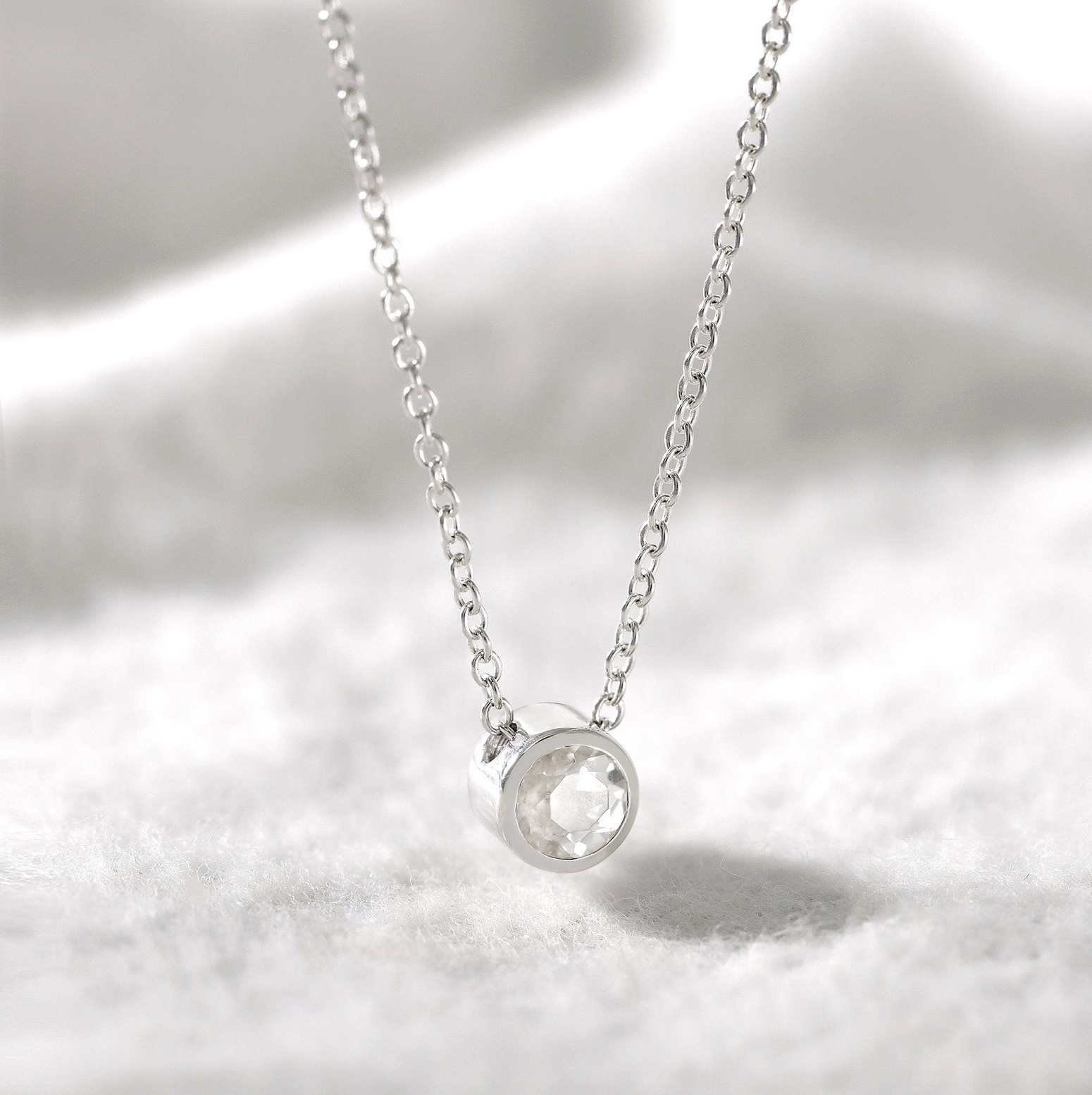 Boma Belle White Topaz Necklace - April and Strength