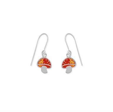 Boma Red and Yellow Mushroom Earrings