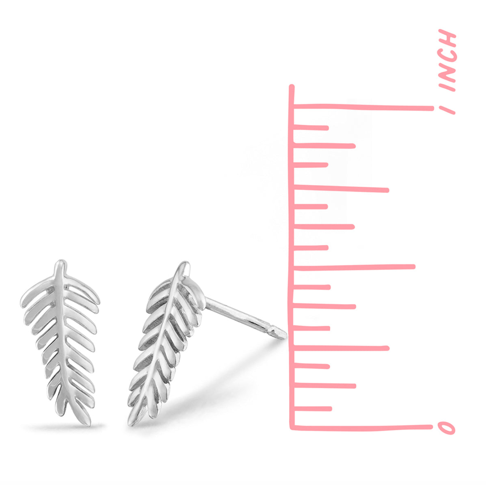 Boma Sterling Silver Leaf Stud Earrings