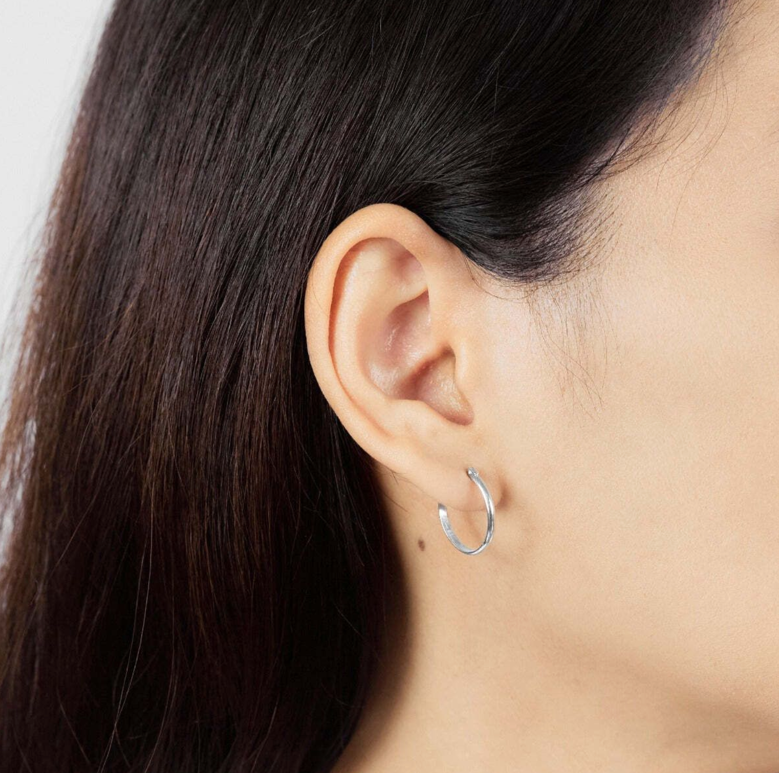 BOMA Flat Hoop Earring - Silver