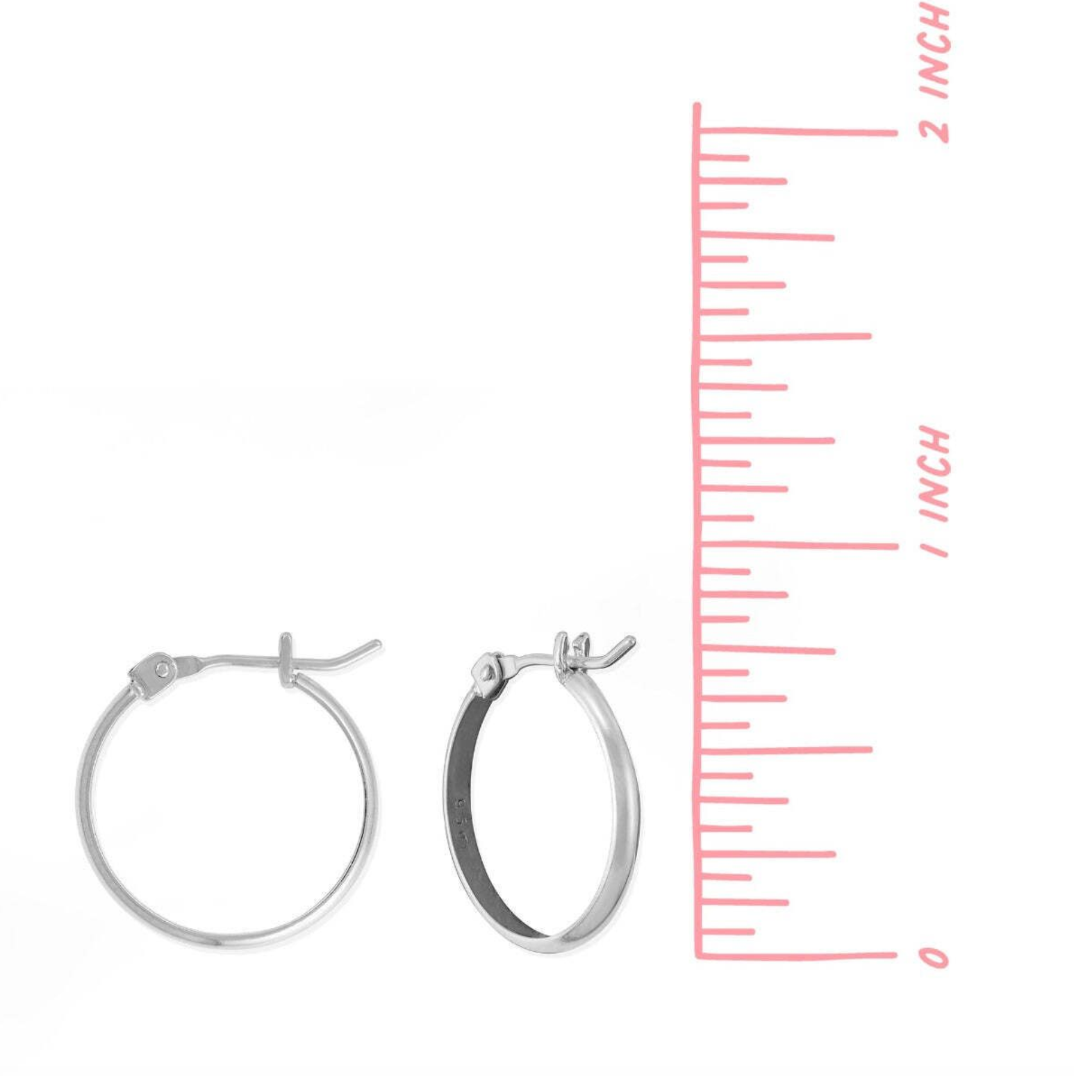 BOMA Flat Hoop Earring - Silver