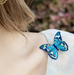 Holly Yashi Mariposa Butterfly Brooch - Blue Radiance