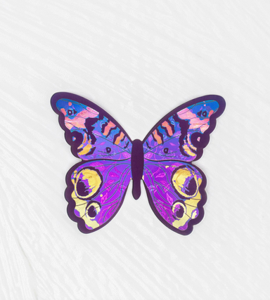 Holly Yashi Mariposa Butterfly Brooch - Violet Skies