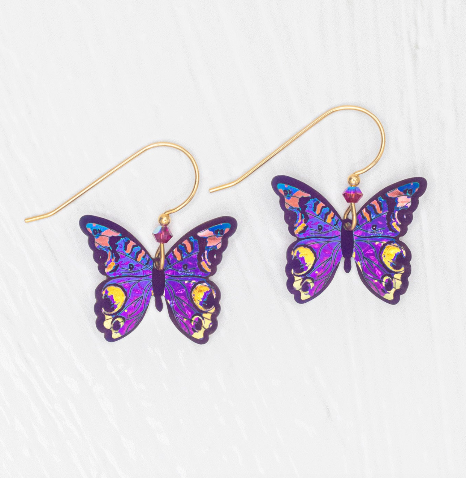 Holly Yashi Mariposa Butterfly Earrings - Violet Skies