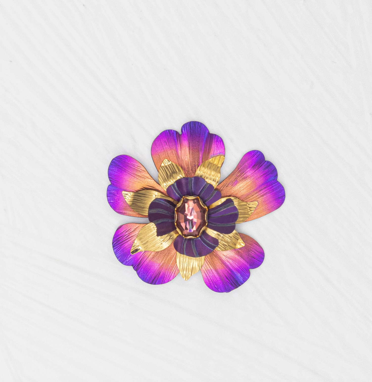 Holly Yashi Bountiful Bloom Brooch - Sparkling Fuchsia