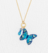 Holly Yashi Mariposa Butterfly Charm Pendant - Blue Radiance