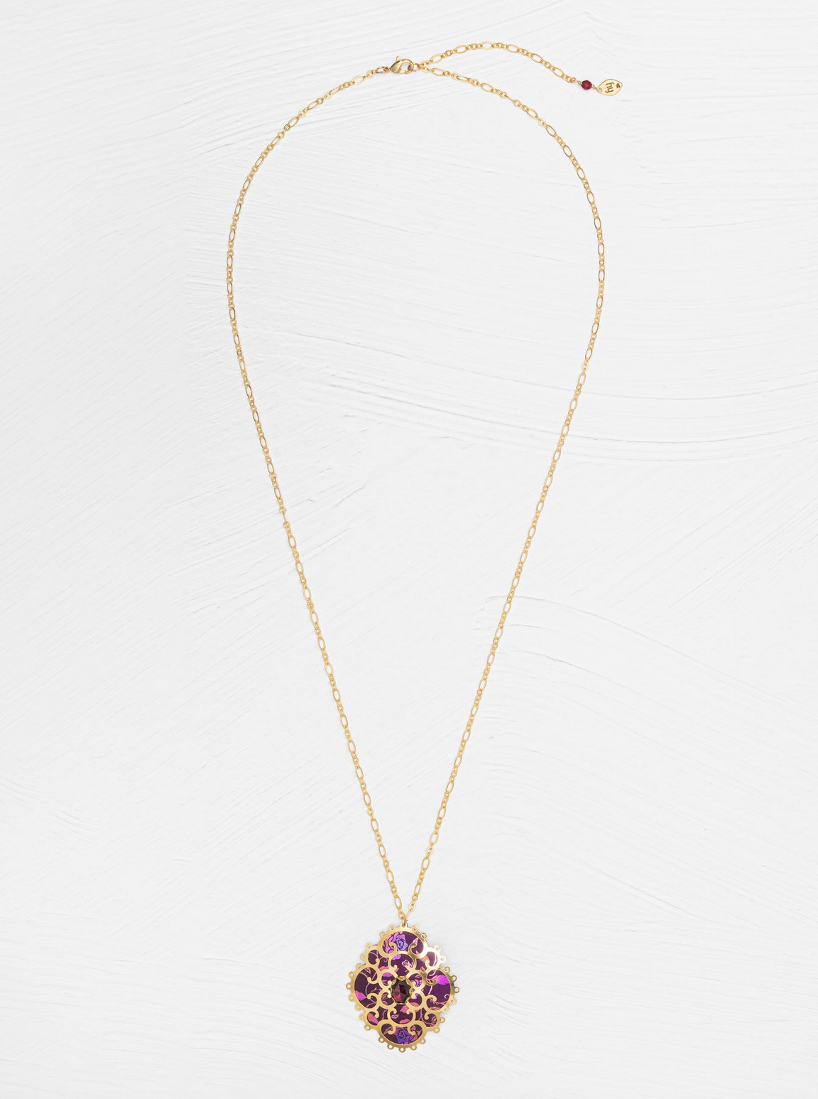 Holly Yashi Eternal Rose Pendant - Vintage Burgundy