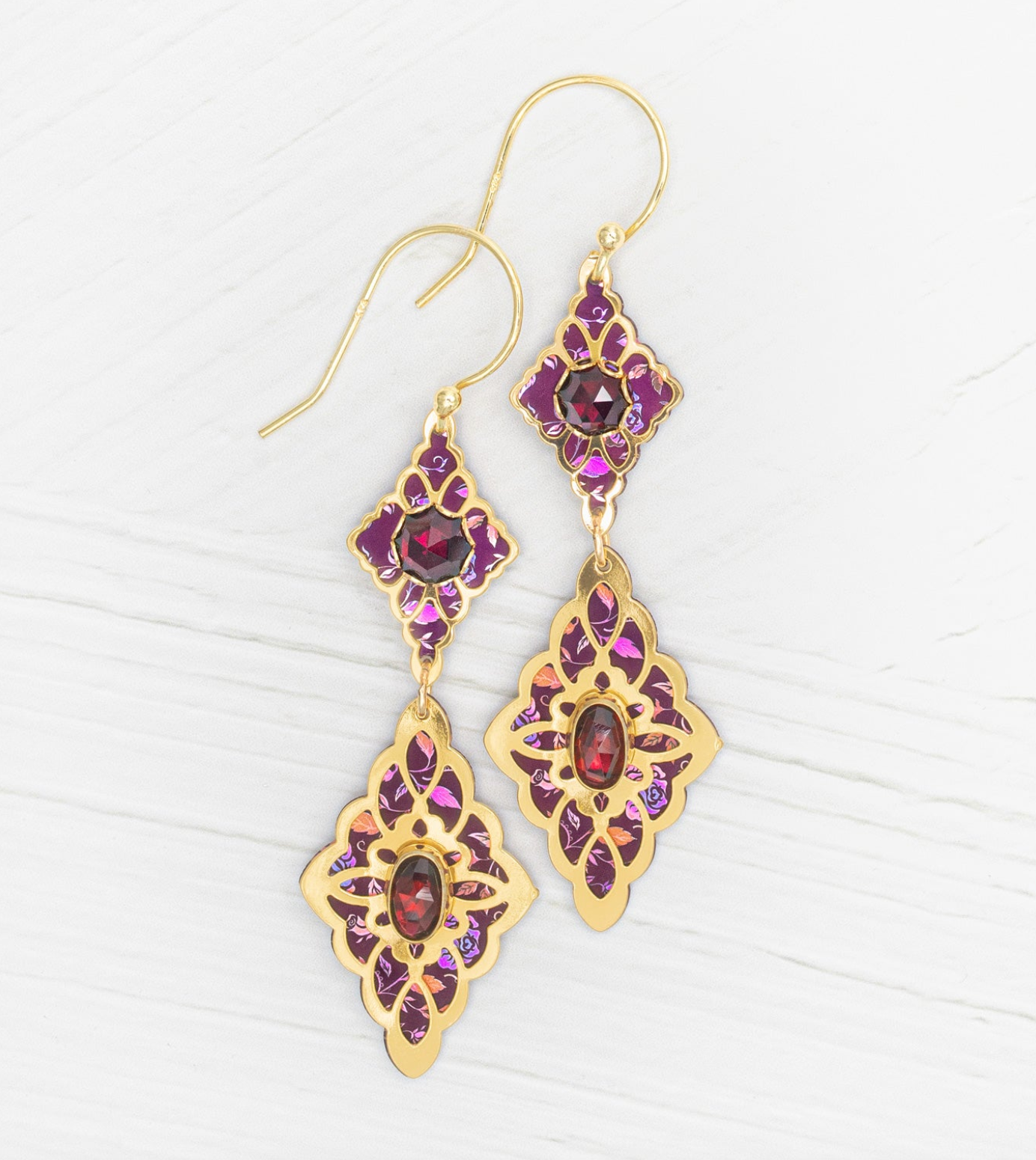 Holly Yashi Esmeralda Earrings - Garnet
