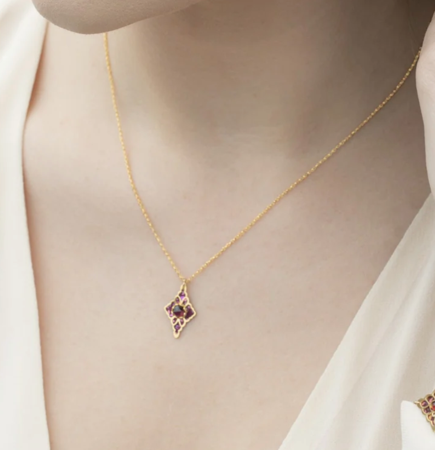 Holly Yashi Esme Pendant Necklace - Garnet