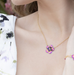 Holly Yashi Blissful Bloom Pendant Necklace - Sparkling Fuchsia