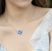Holly Yashi Blissful Bloom Pendant Necklace - Bonnie Blue