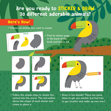 Sticker and Draw - Animals