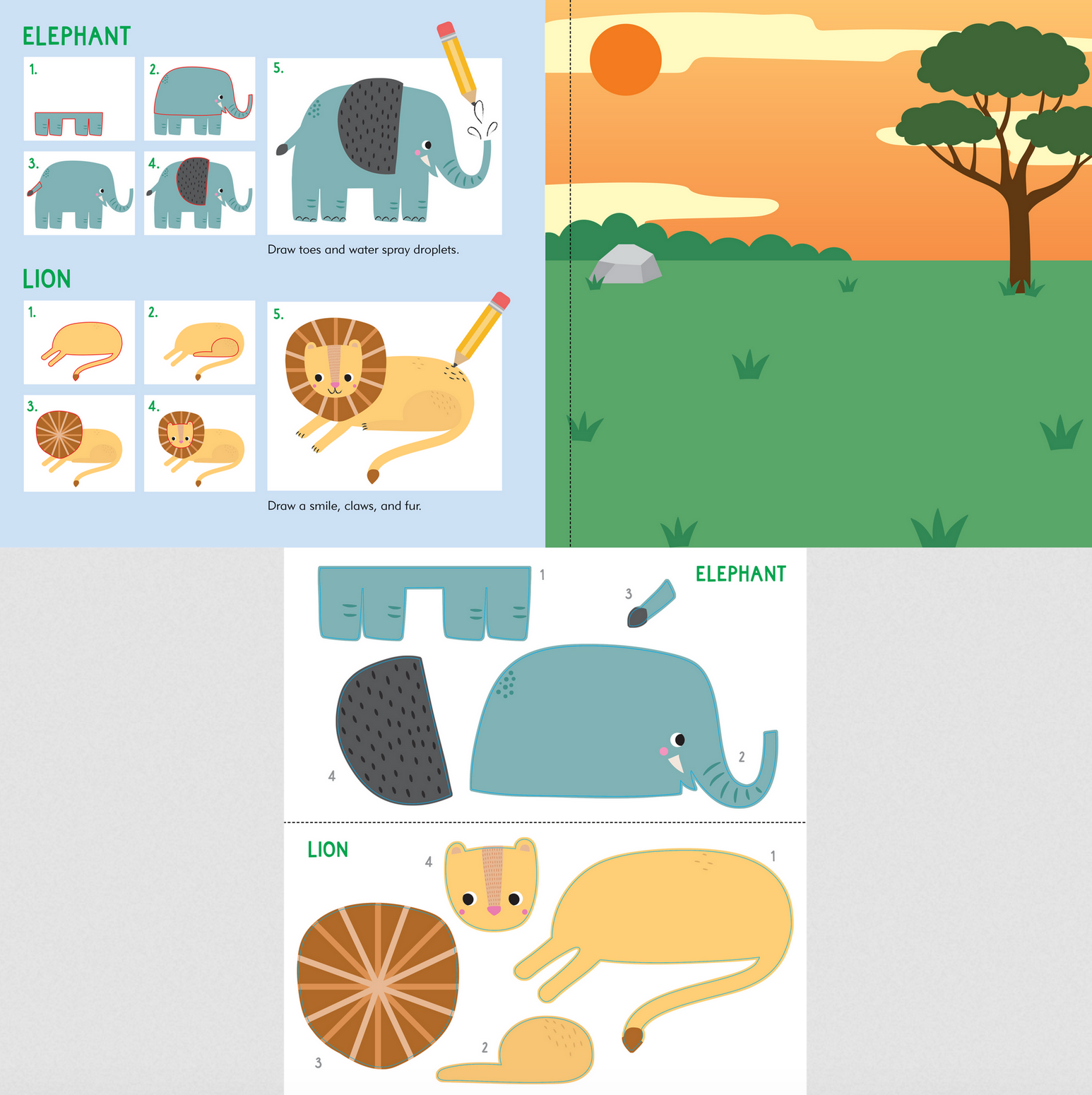 Sticker and Draw - Animals