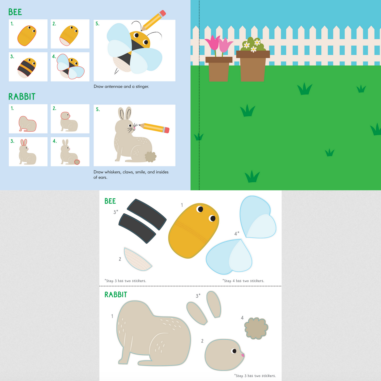 Sticker and Draw - Animals