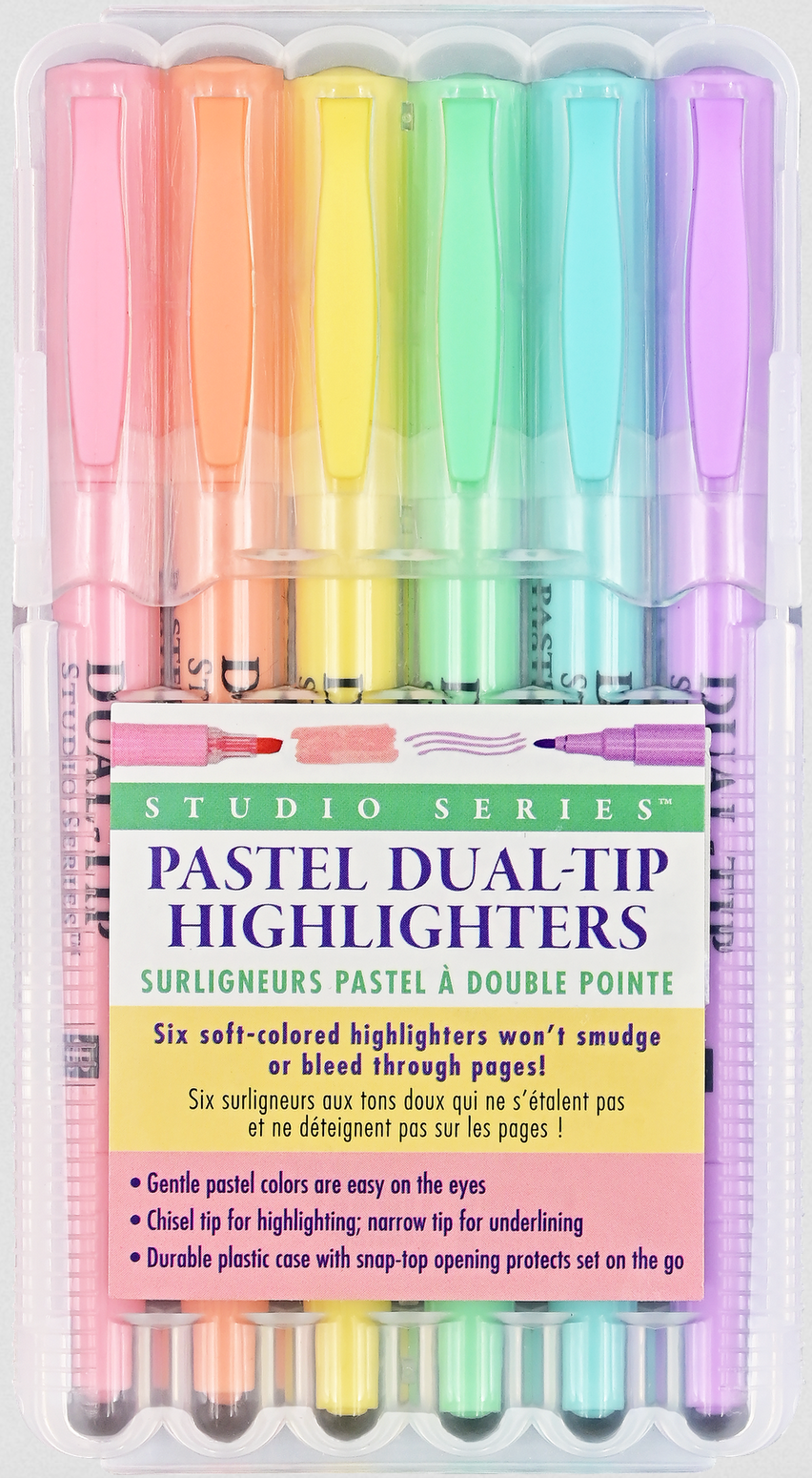 PTR Studio Series Dual-Tip Pastel Highlighters (Set of 6)